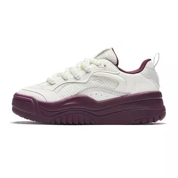 Кроссовки ANTA Skateboarding Shoes Women's Low-top Ivory White/light Silver Gray, слоновая кость/серый
