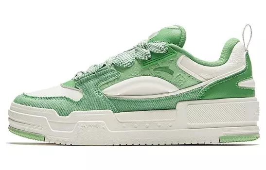 Кроссовки ANTA Skateboarding Shoes Women's Low-top White/Green, зеленый