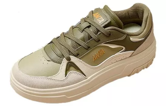 Кроссовки ANTA Skateboarding Shoes Women's Low-top Green, зеленый