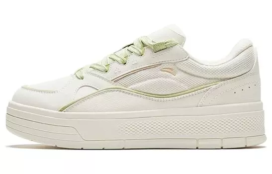 Кроссовки ANTA Skateboarding Shoes Women's Low-top White/Green, зеленый