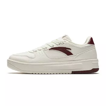 Кроссовки ANTA Skateboarding Shoes Women's Low-top Ivory White/crimson Red, слоновая кость