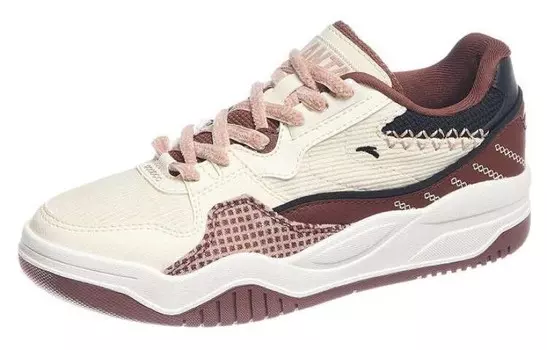 Кроссовки ANTA Skateboarding Shoes Women's Low-top White/Brown, коричневый