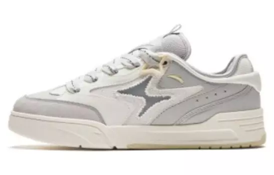 Кроссовки ANTA Skateboarding Shoes Women's Low-top Gray/White, серый/белый