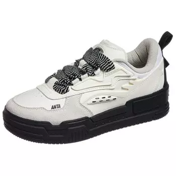 Кроссовки ANTA Skateboarding Shoes Women's Low-top White/Black, белый/черный