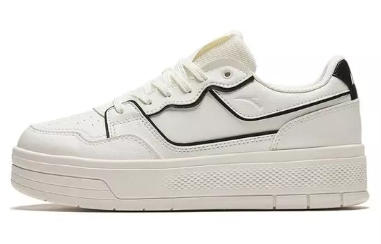 Кроссовки ANTA Skateboarding Shoes Women's Low-top Ivory White/base Black, белый/черный