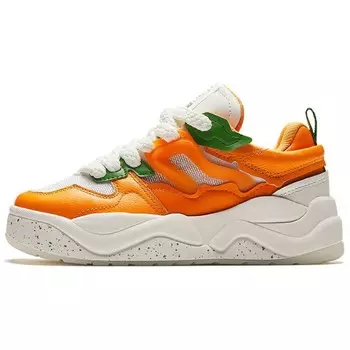 Кроссовки ANTA Skateboarding Shoes Women's Low-top Sunset Orange/Ivory White/Clear Lacquer Green, зеленый