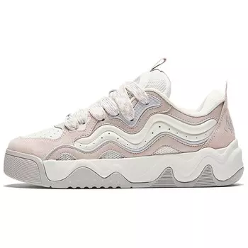 Кроссовки ANTA Skateboarding Shoes Women's Low-top Lotus Grey/Ivory White/Wheat Ash Grey, слоновая кость/серый