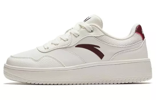Кроссовки ANTA Skateboarding Shoes Women's Low-top White/red, белый/красный