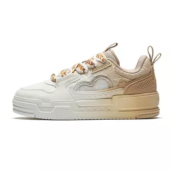 Кроссовки ANTA Skateboarding Shoes Women's Low-top Ivory White / Raw Wood / Dusty Grey, серый