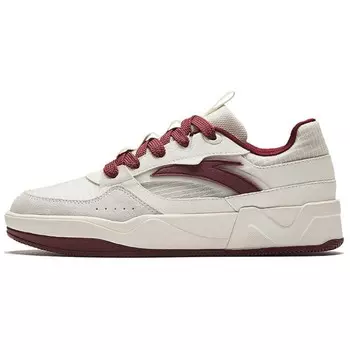 Кроссовки ANTA Skateboarding Shoes Women's Low-top Ivory White/crimson Red, красный