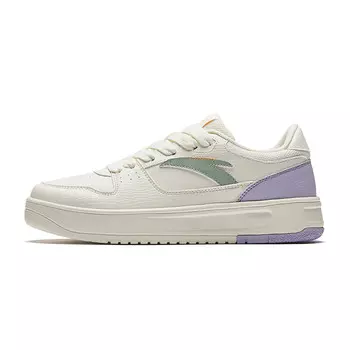 Кроссовки ANTA Skateboarding Shoes Women's Low-top Ivory White / Hydroxide Green / Mist Light Purple, слоновая кость/зеленый