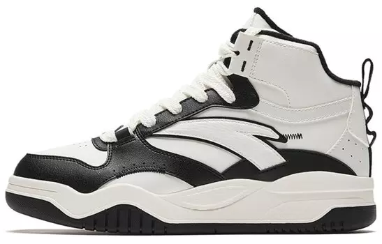 Кроссовки ANTA Slam Skateboarding Shoes Men High-top Black/White, черный/белый