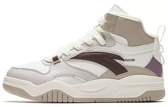 Кроссовки ANTA Slam Skateboarding Shoes Women's High-top Gray/White, белый