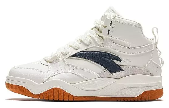 Кроссовки ANTA Slam Skateboarding Shoes Women's Mid-top Dark Blue, белый