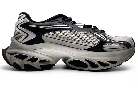 Кроссовки ANTA Star Moon Chunky Sneakers Men Low-top Black/grey/silver, серый