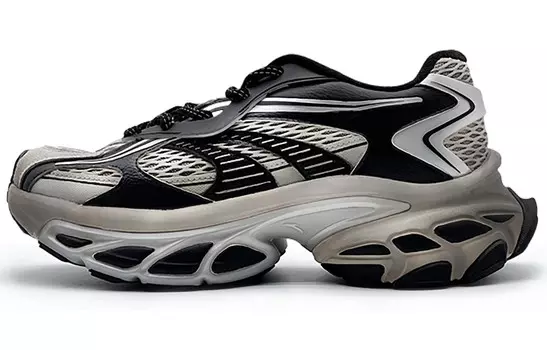 Кроссовки ANTA Star Moon Chunky Sneakers Men Low-top Black/grey/silver, серый