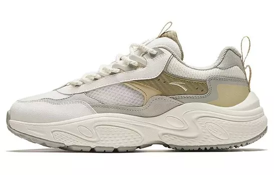 Кроссовки ANTA Stars Lifestyle Shoes Men Low-top White/Gray/Yellow, белый/серый/желтый