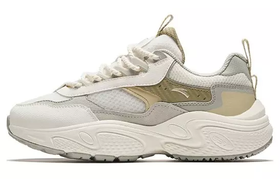 Кроссовки ANTA Stars Lifestyle Shoes Women's Low-top White/Gray/Yellow, белый/серый/желтый