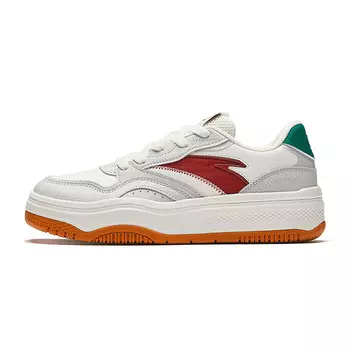 Кроссовки ANTA Street Naughty Skateboarding Shoes Women's Low-top Ivory White/Cloud Gray/Dark Rust, слоновая кость/серый
