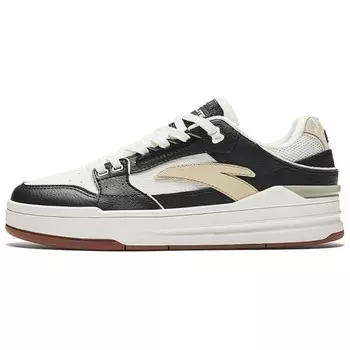 Кроссовки ANTA Street Naughty Skateboarding Shoes Women's Low-top Ivory White / Basal Black / Grain Beige, слоновая кость/черный/бежевый