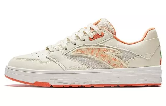 Кроссовки ANTA Street Naughty Skateboarding Shoes Women's Low-top White/Orange, белый/оранжевый
