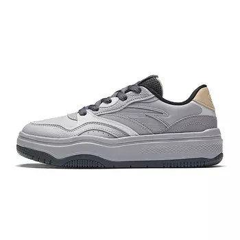 Кроссовки ANTA Street Naughty Skateboarding Shoes Women's Low-top Woven Brocade Gray / Pigeon Gray / Sand Gray, серый