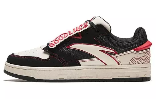 Кроссовки ANTA Street Naughty Skateboarding Shoes Women's Low-top, белый/черный/красный