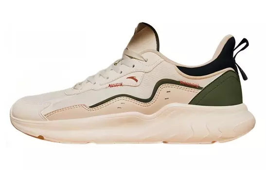 Кроссовки ANTA The City Lifestyle Shoes Men Low-top Beige, цвет Green marl plaster