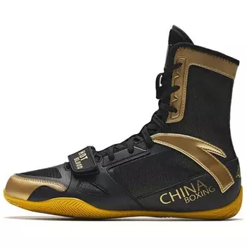 Кроссовки ANTA Training Shoes Men High-top Black/Gold, черный