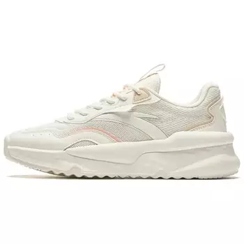 Кроссовки ANTA Unruly Series Lifestyle Shoes Women's Low-top Ivory White/soot Brown/white Gray-green, слоновая кость/зеленый