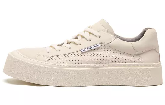 Кроссовки Anthony Miles Skateboard Shoes Men Low-Top White