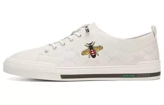 Кроссовки AOKANG Skateboarding Shoes Men Low-top White, белый