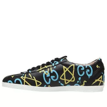 Кроссовки apollo star leather gg logo 'black' Gucci, черный
