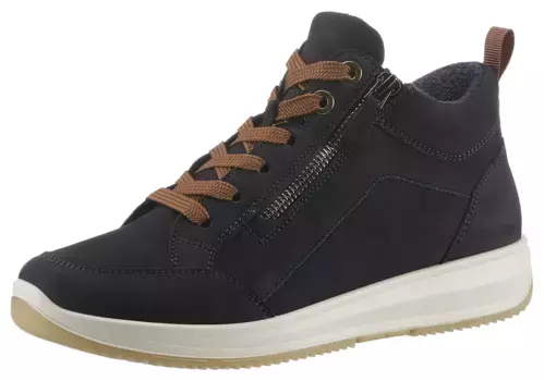 Кроссовки Ara на танкетке "OSAKA", повседневная обувь, ботинки на шнуровке, удобная обувь шириной H (=очень широкая), синий