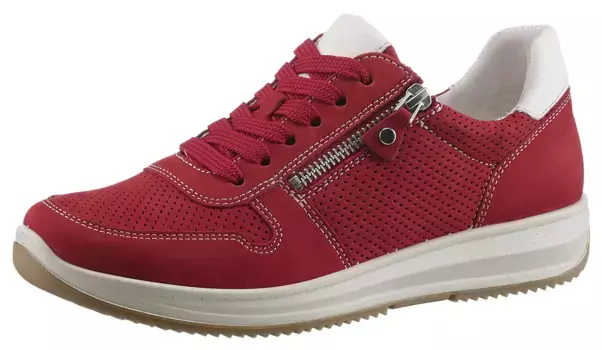 Кроссовки Ara "OSAKA", ширина H (очень широкие), повседневная обувь, полуботинки, туфли на шнуровке, цвет Rot-Creme