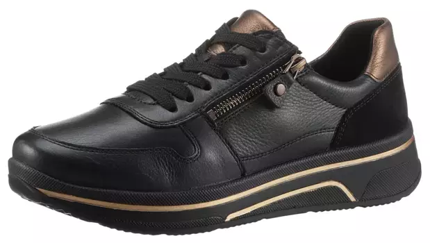 Кроссовки Ara "SAPPORO", повседневная обувь, полуботинки, туфли на шнуровке комфортной ширины H = очень широкие, бронзовый