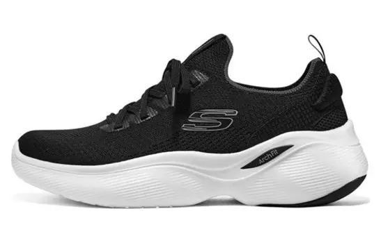 Кроссовки Arch Fit для бега мужские с низким верхом черного/белого цвета Skechers