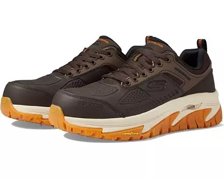 Кроссовки Arch Fit Road Walker Comp Toe SKECHERS Work, коричневый