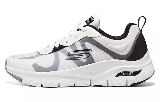 Кроссовки Arch Fit Series для бега мужские с низким верхом белые/черные/серые Skechers