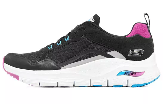Кроссовки Arch Fit женские с низким верхом, черные/фиолетовые Skechers