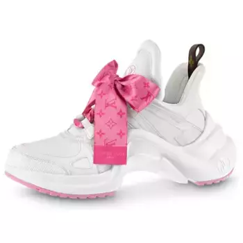 Кроссовки archlight 1.0 sneakers 'white with pink monogram ribbon' Louis Vuitton, розовый
