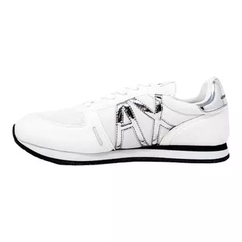 Кроссовки Armani Exchange Lace Up Sneaker, white+silver
