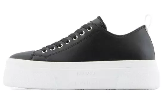 Кроссовки ARMANI EXCHANGE Logo-print Platform Sneakers, черный