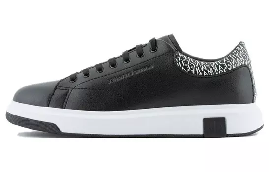 Кроссовки Armani Exchange Skateboarding, черный/белый/серебристый