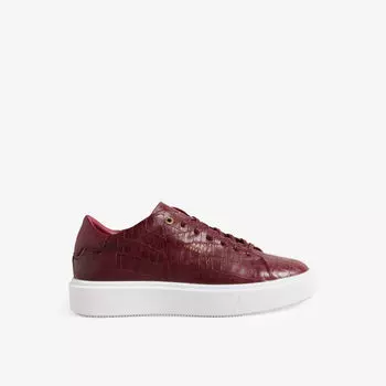 Кроссовки Artimi с тиснением под крокодила Ted Baker, цвет oxblood