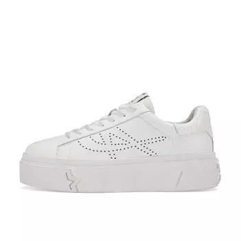 Кроссовки ASH Santana Perforated-logo Leather Sneakers, белый