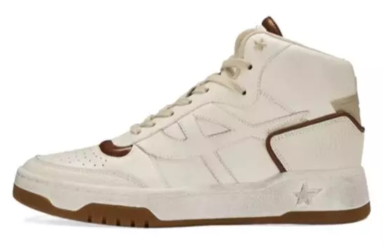 Кроссовки ASH Skateboarding Shoes Women's High-top Beige/Brown, коричневый