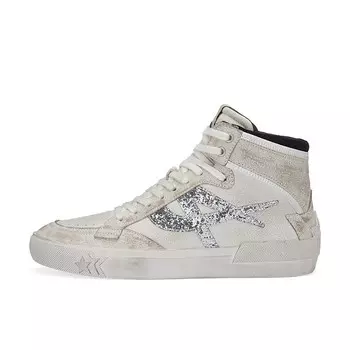 Кроссовки ASH Skateboarding Shoes Women's High-top Beige, цвет Off White