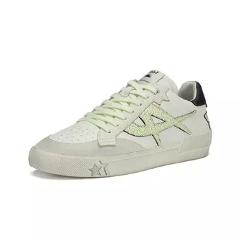 Кроссовки ASH Skateboarding Shoes Women's Low-top White/Green/Black, белый