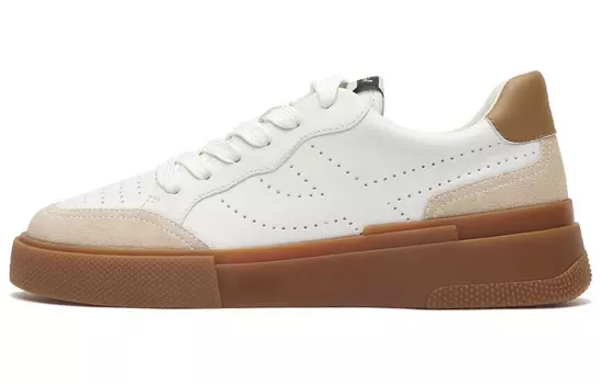 Кроссовки ASH Skateboarding Shoes Women's Low-top Brown, белый